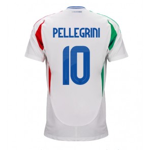 Itálie Lorenzo Pellegrini #10 Venkovní Dres ME 2024 Krátký Rukáv